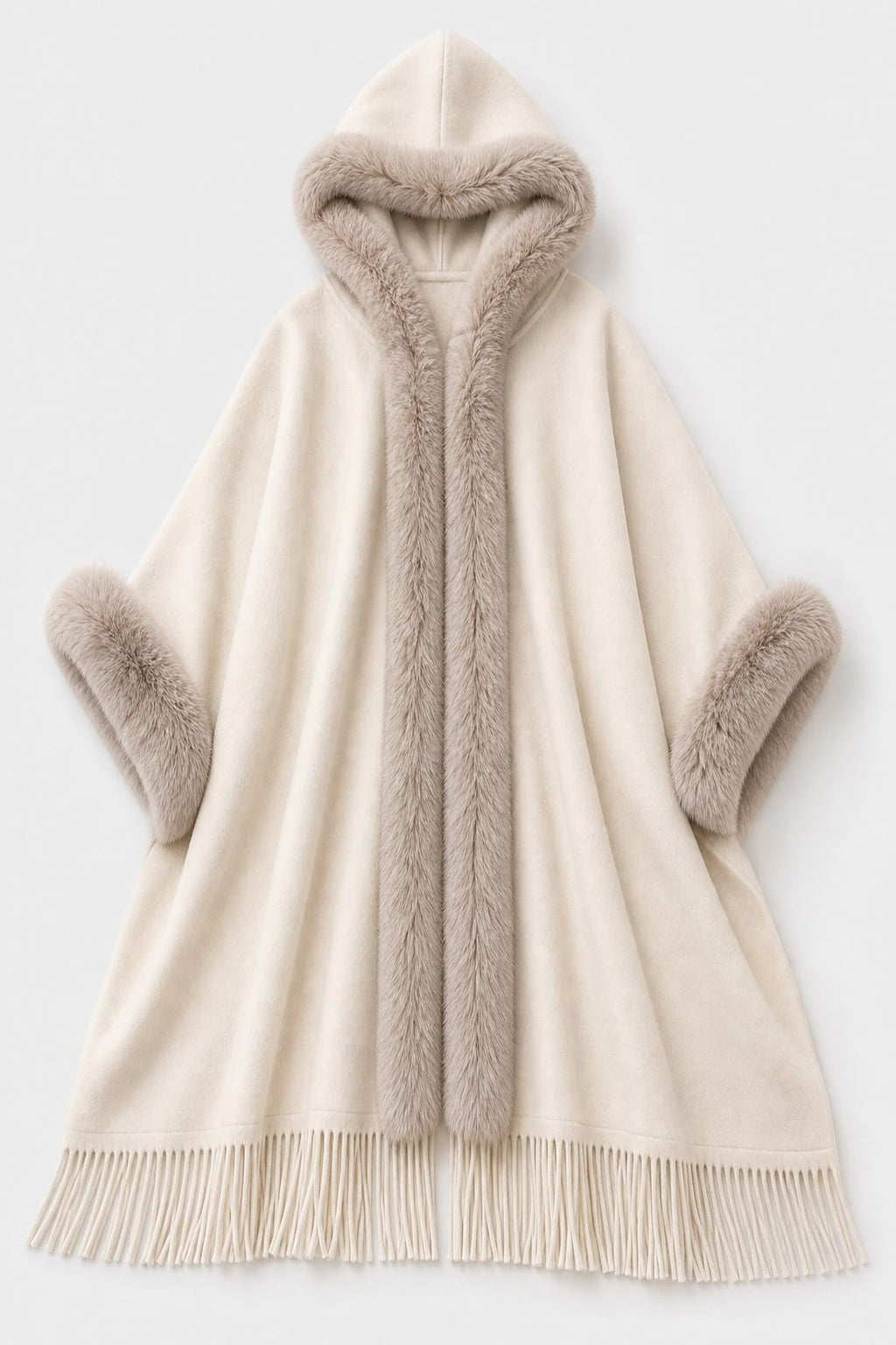 Poncho Femme Polaire à Capuche