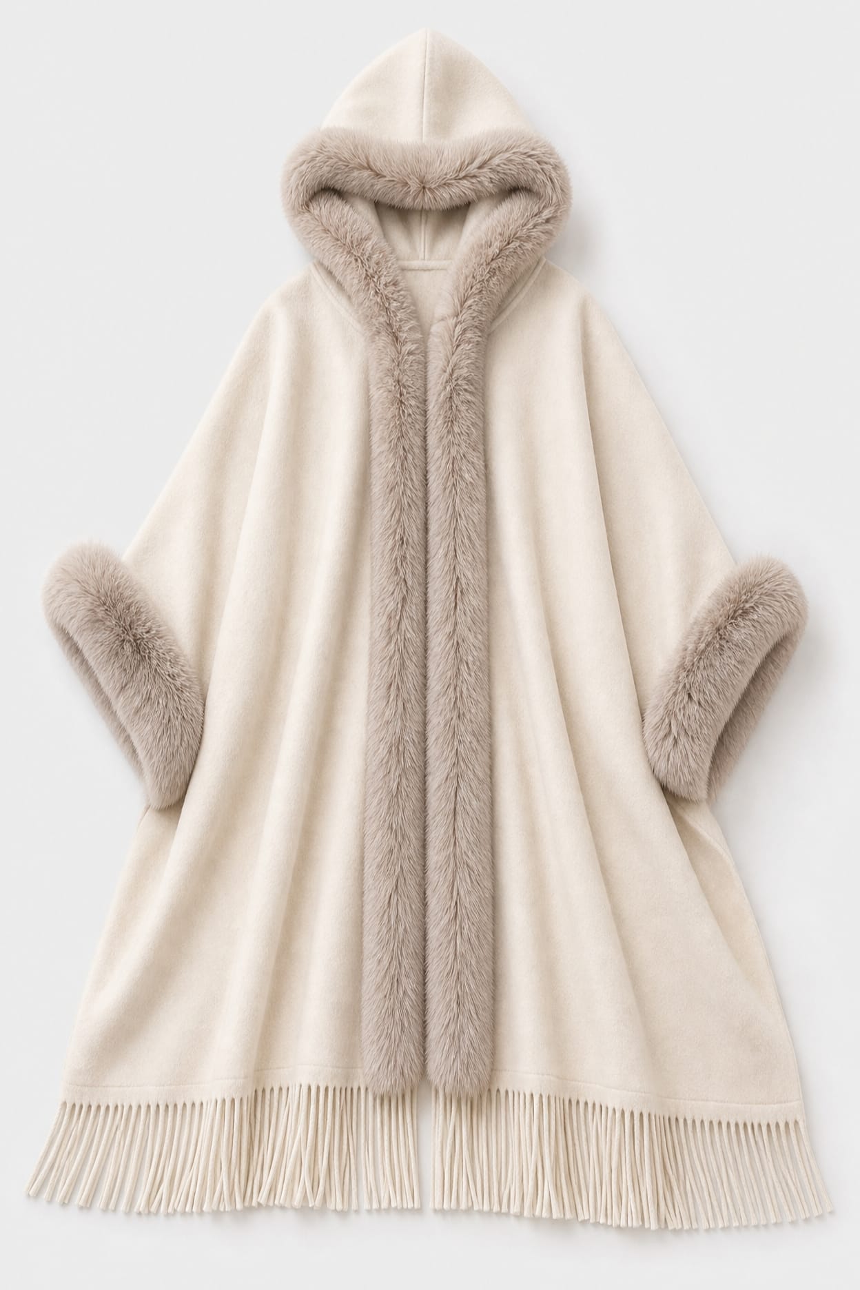 Poncho Femme Polaire à Capuche