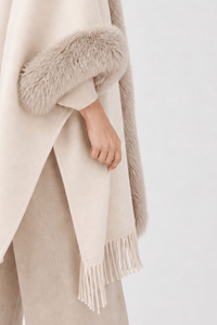 Poncho Femme Polaire à Capuche