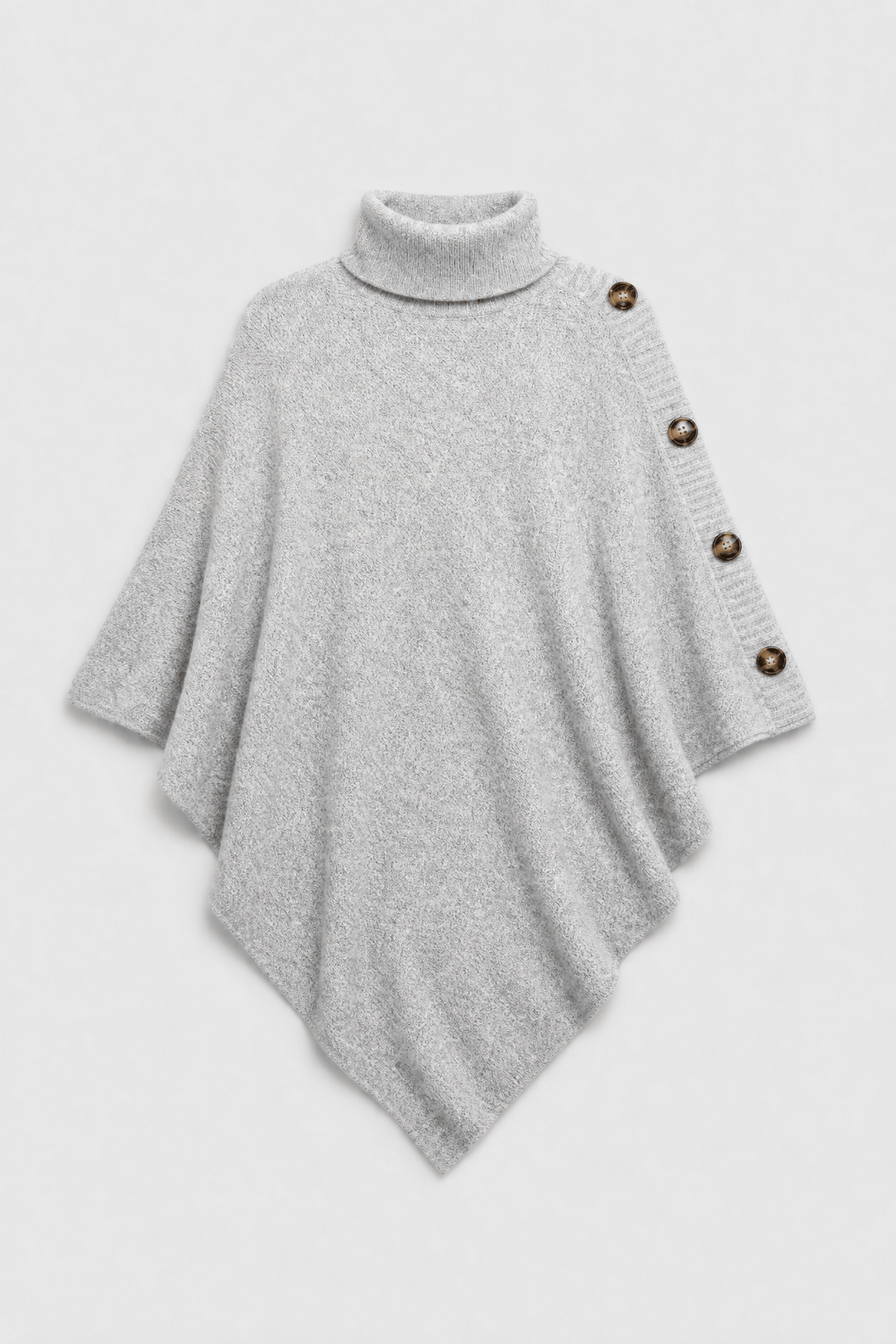 Poncho Femme Pull Gris