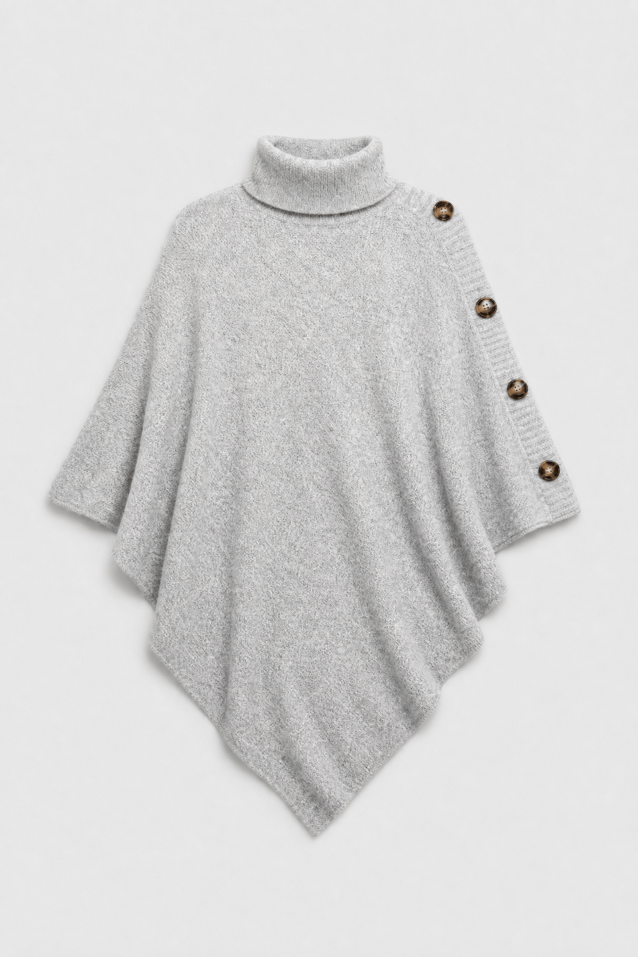 Poncho Femme Pull Gris