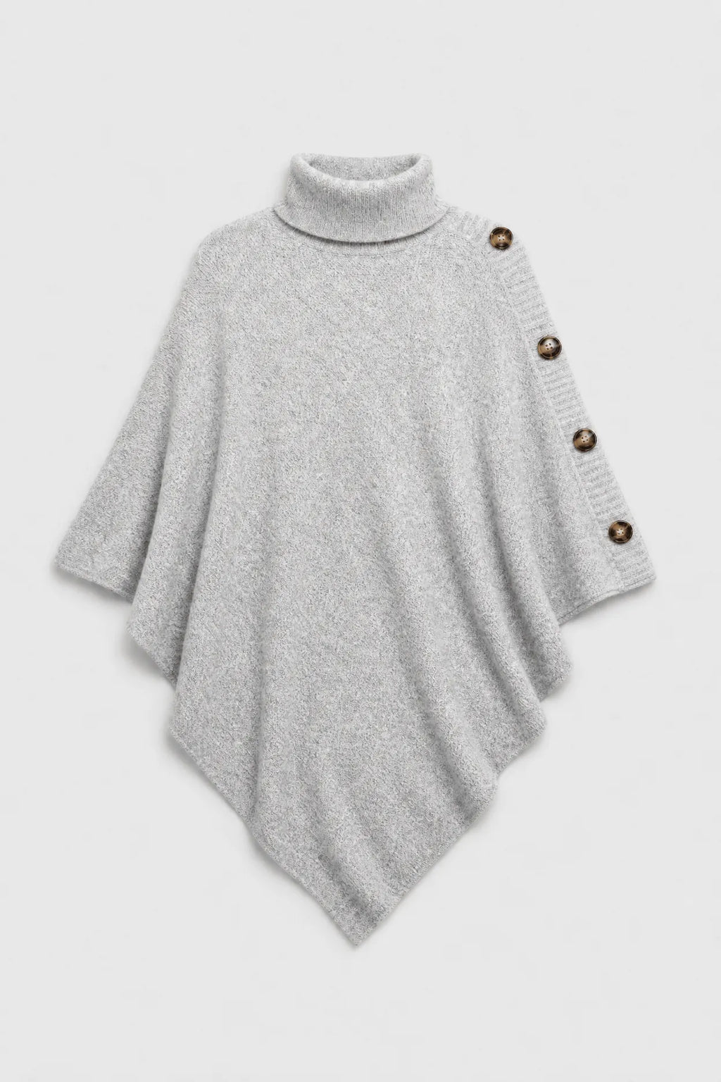 Poncho Femme Pull Gris