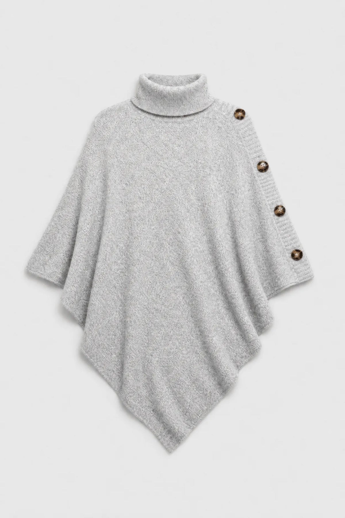 Poncho Femme Pull Gris