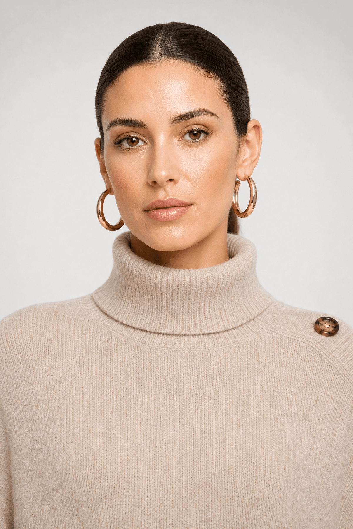 Poncho Femme Tricoté à Boutons