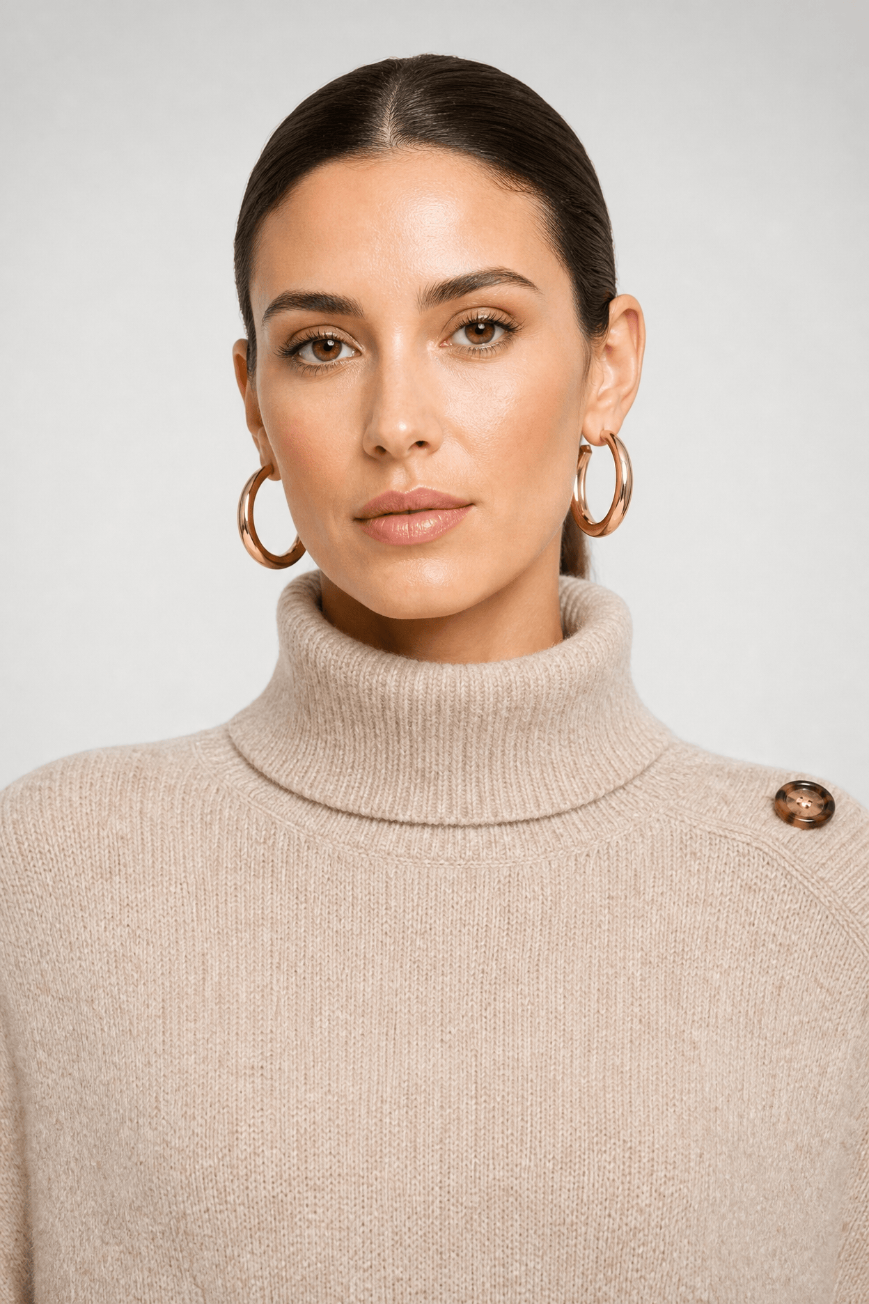 Poncho Femme Tricoté à Boutons