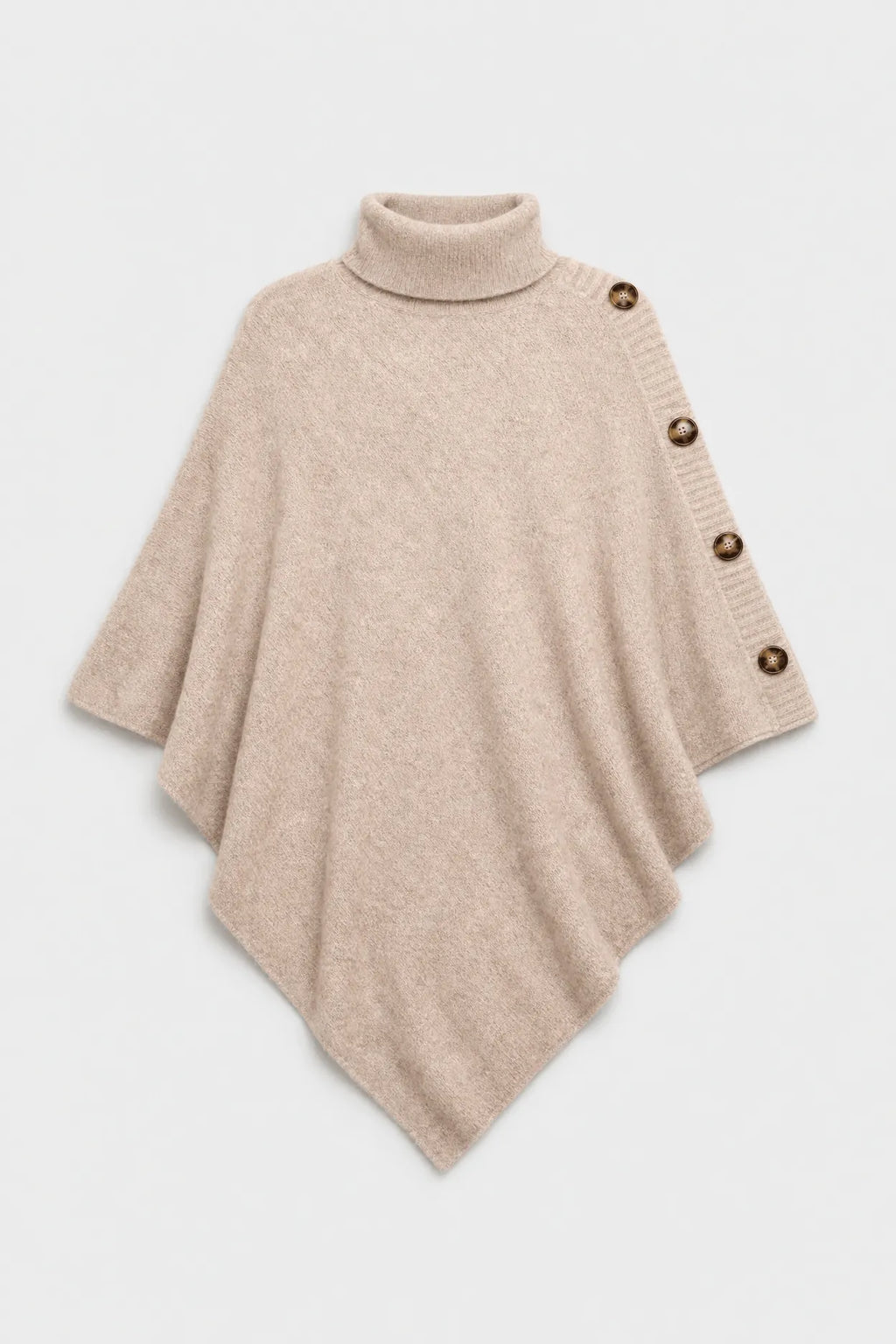 Poncho Femme Tricoté à Boutons