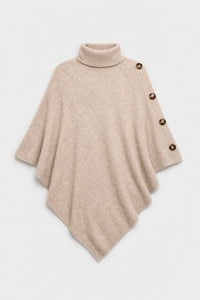 Poncho Femme Tricoté à Boutons