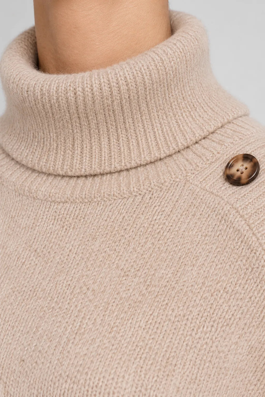 Poncho Femme Tricoté à Boutons