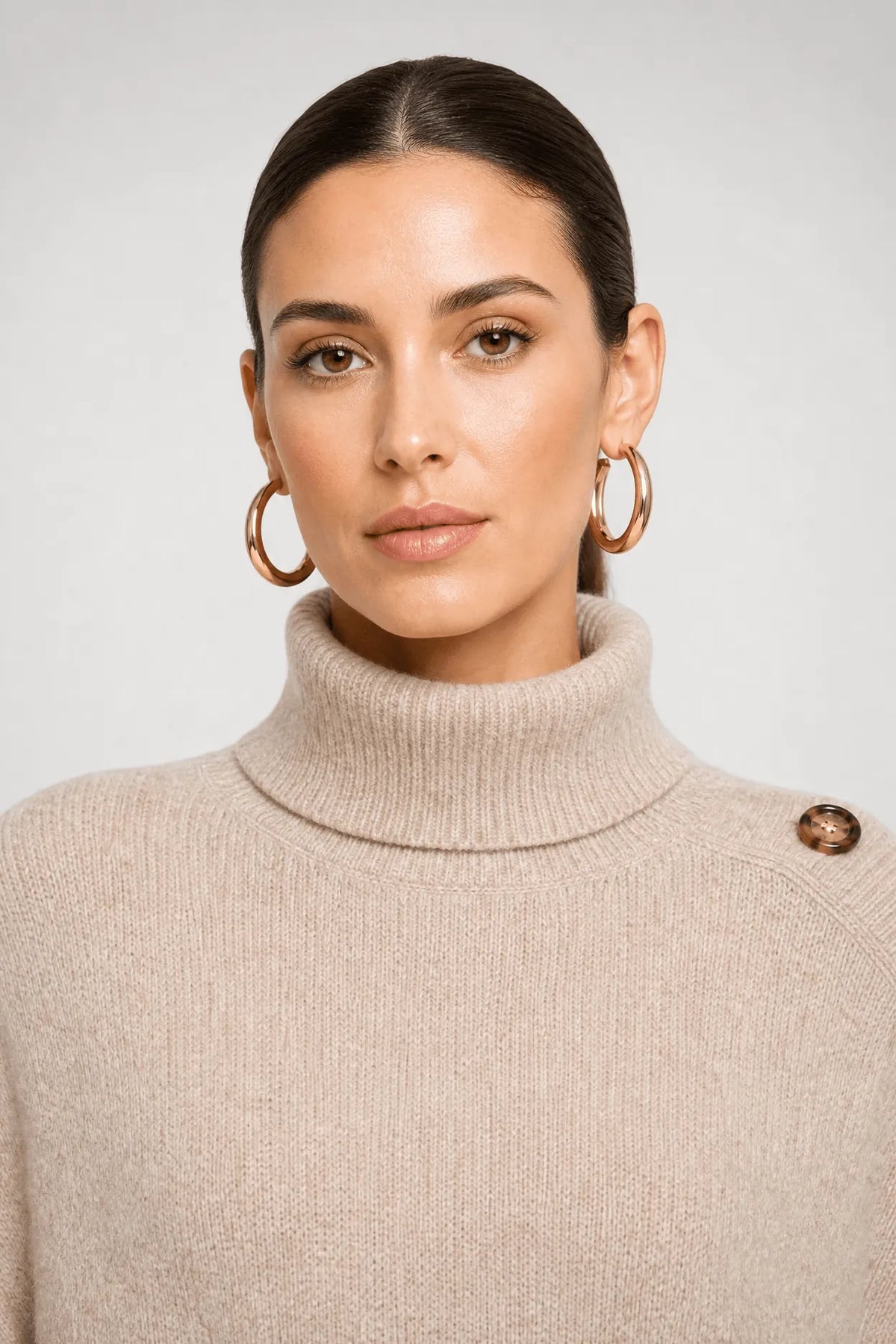 Poncho Femme Tricoté à Boutons