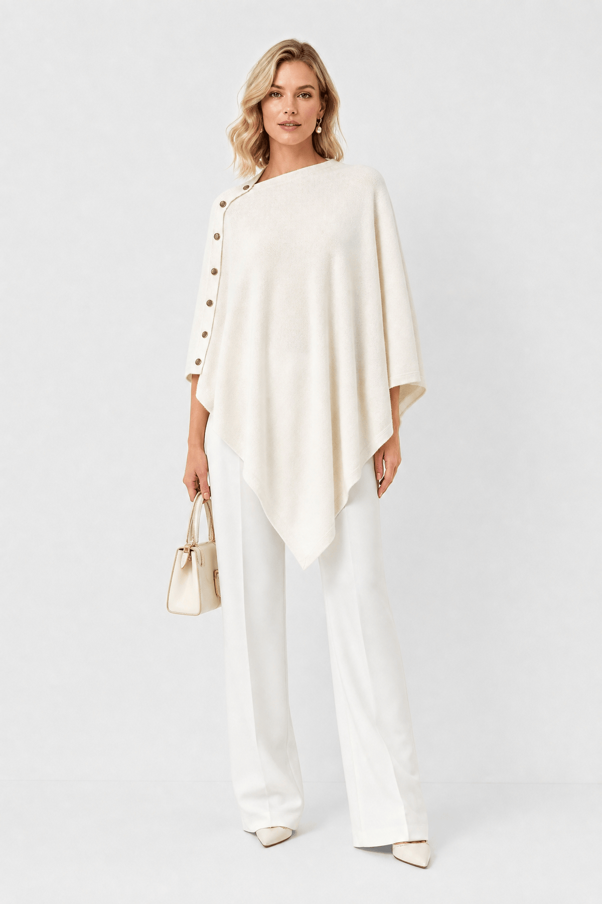 Poncho Femme Tricoté Asymétrique
