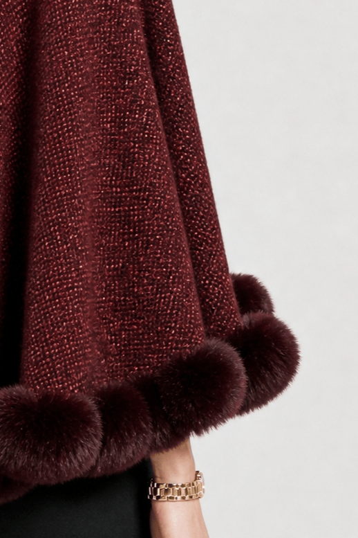 Poncho Femme Velours