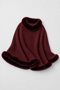 Poncho Femme Velours