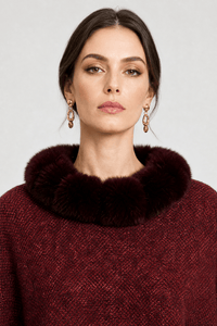 Poncho Femme Velours