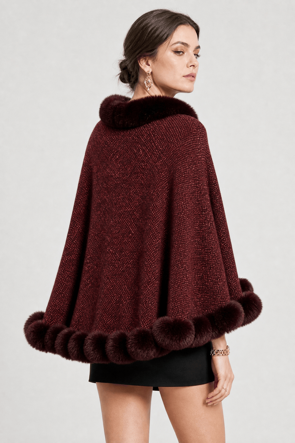 Poncho Femme Velours