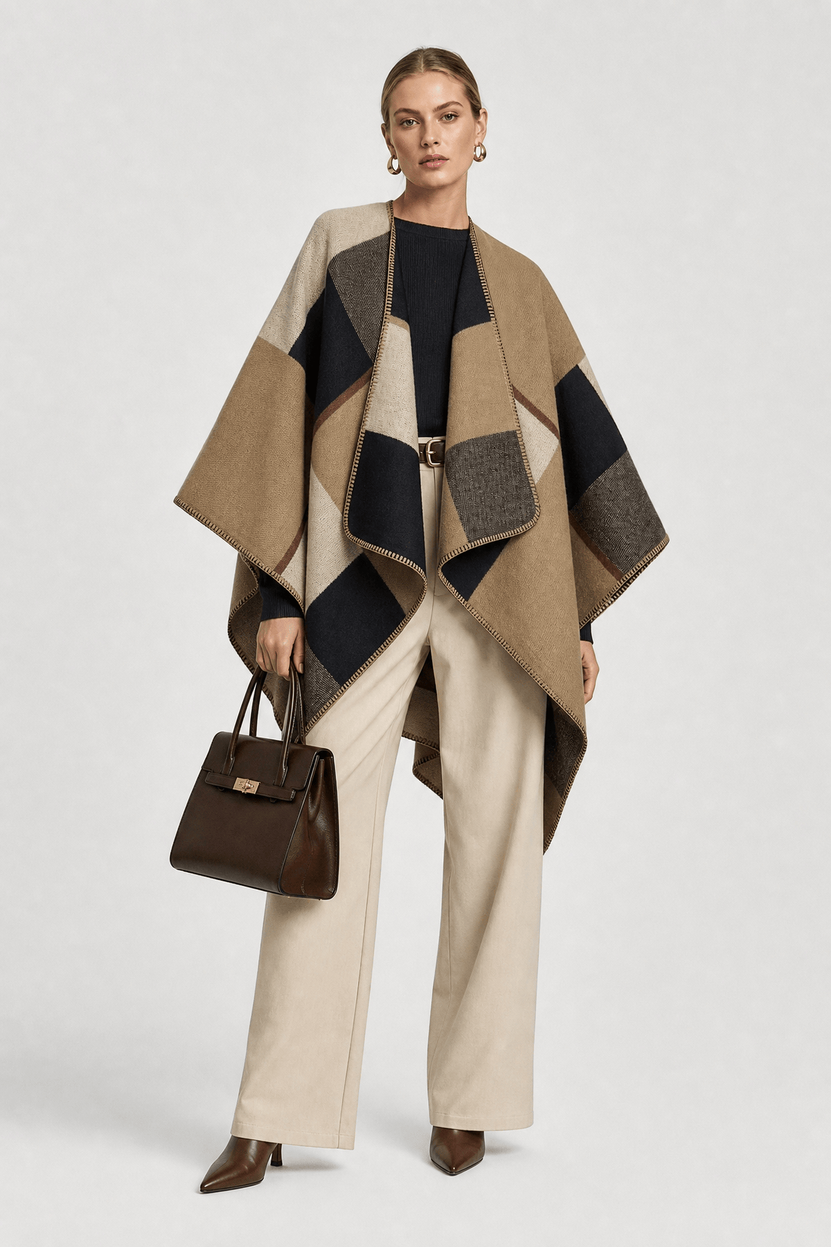 Poncho Gilet Femme Grande Taille