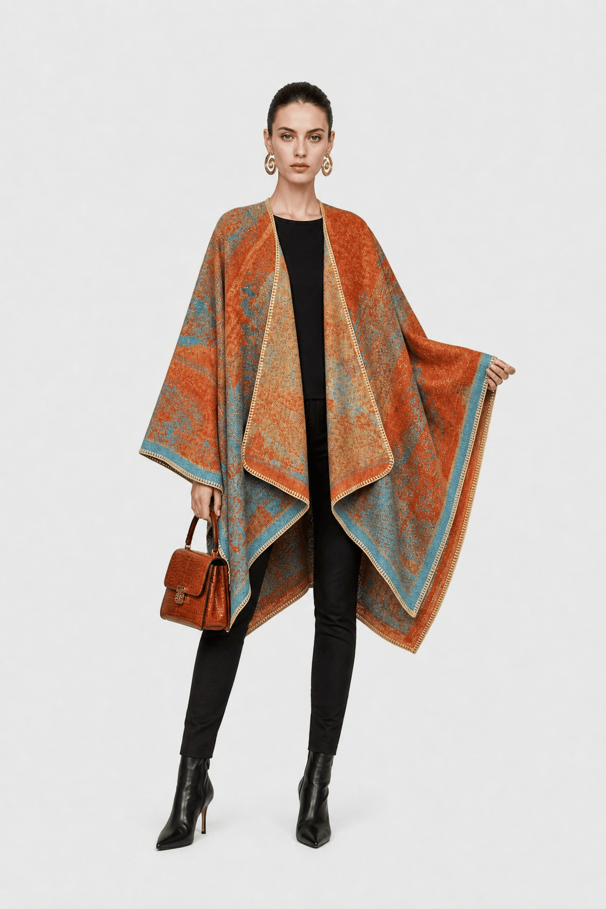 Poncho Gilet Gypsy Long et Chaud