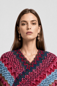 Poncho Hiver Ethnique Franges