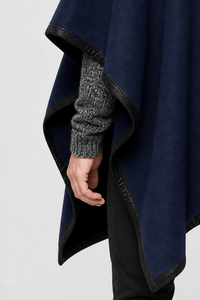 Poncho Homme Long à Capuche