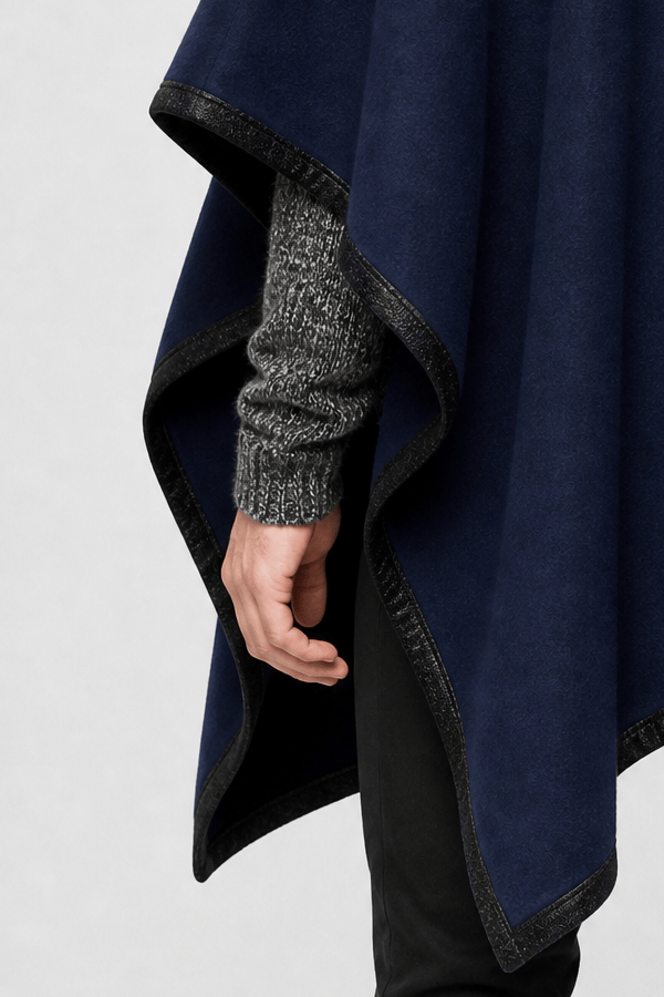 Poncho Homme Long à Capuche