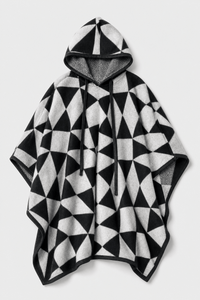 Poncho Homme Motif Géométrique