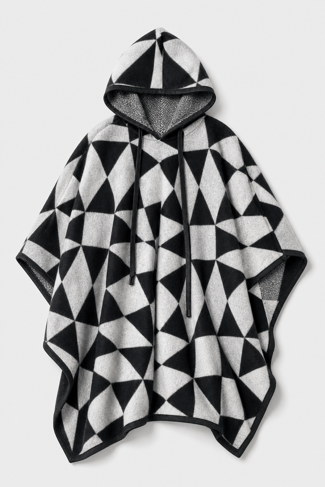 Poncho Homme Motif Géométrique