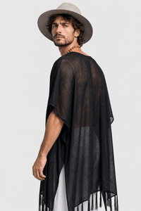 Poncho Homme Plage à Franges