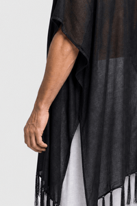 Poncho Homme Plage à Franges