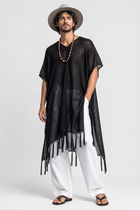 Poncho Homme Plage à Franges
