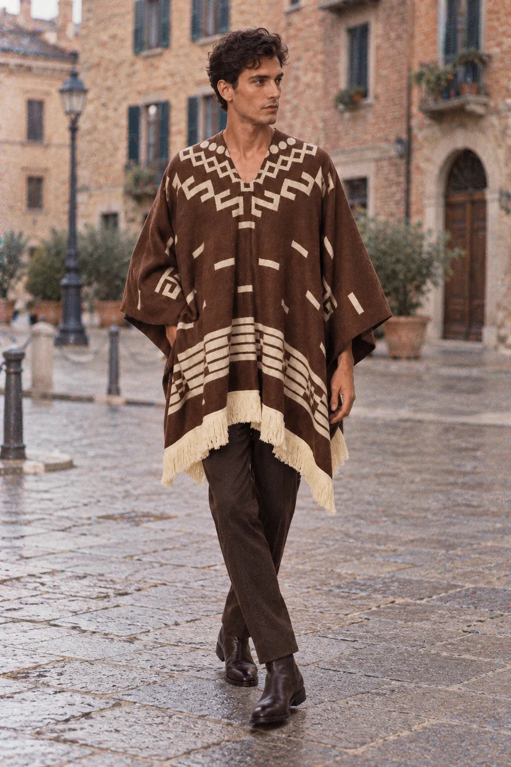 Poncho Homme Style Cowboy