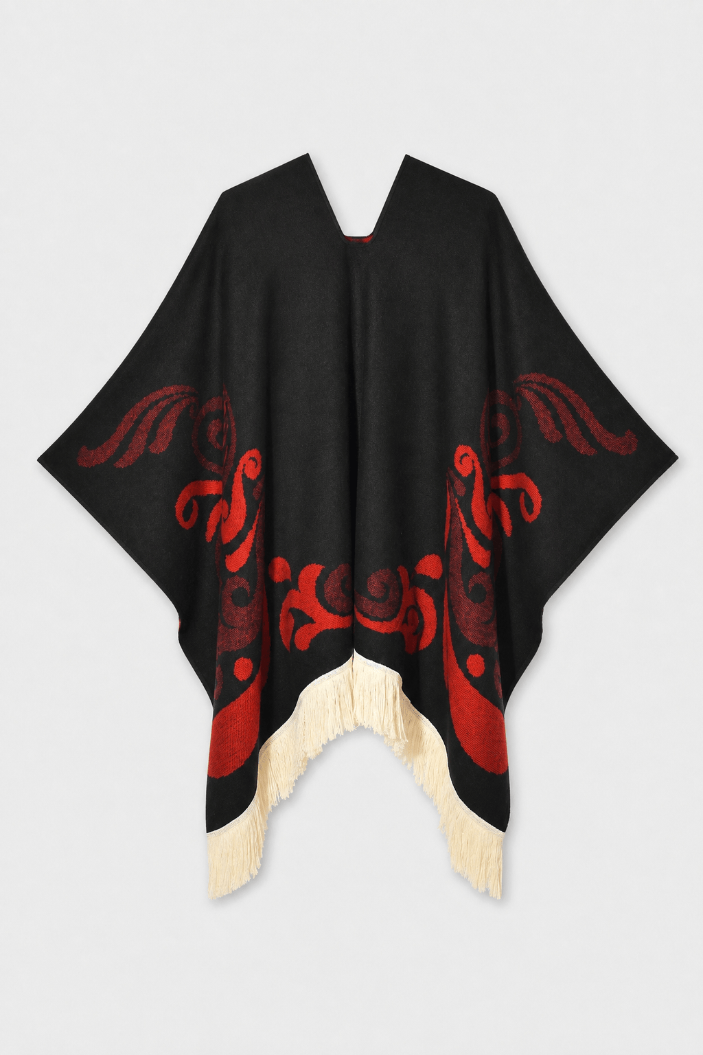 Poncho Long à Frange