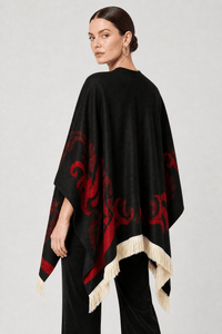 Poncho Long à Frange