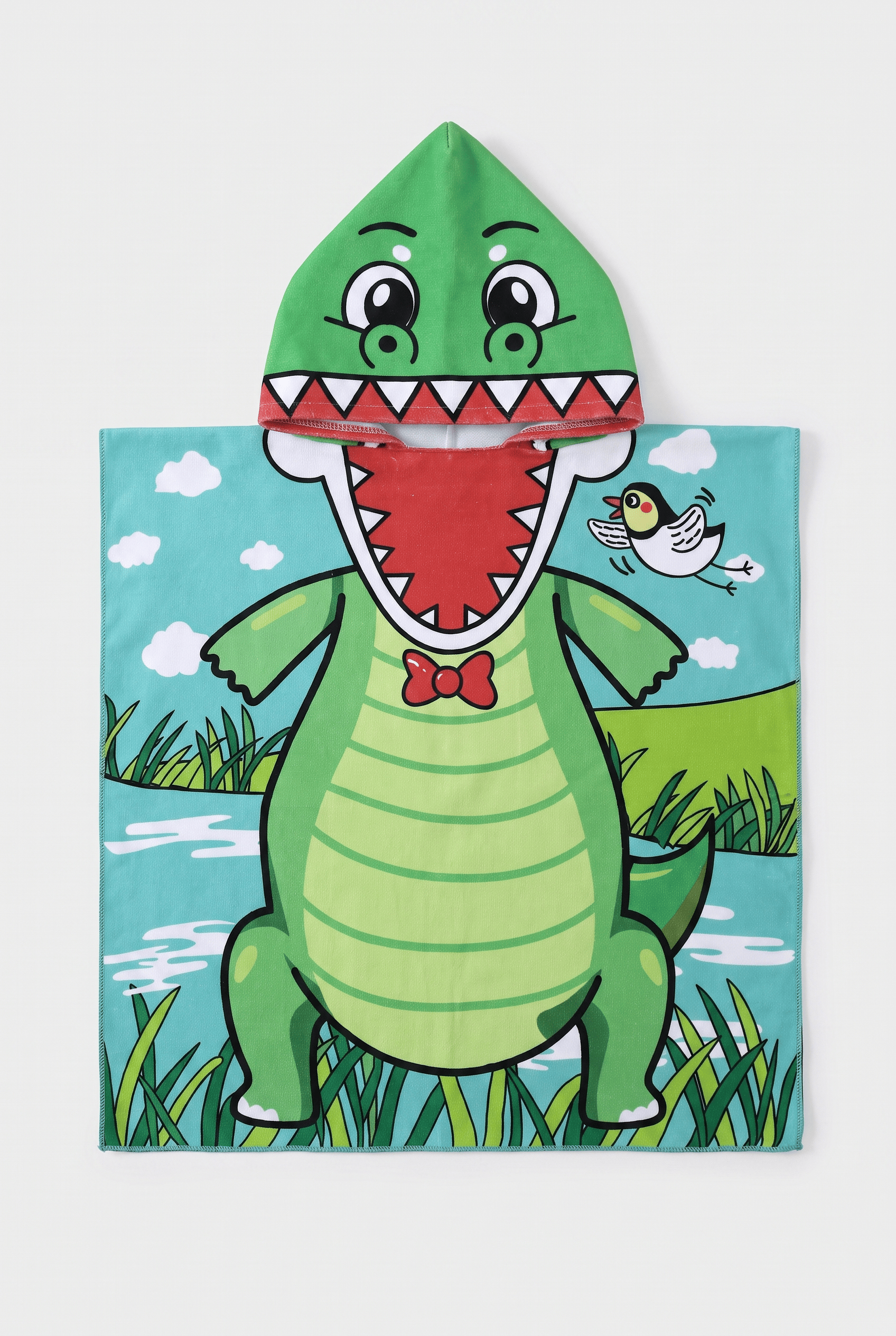 Poncho Plage Enfant Dinosaure