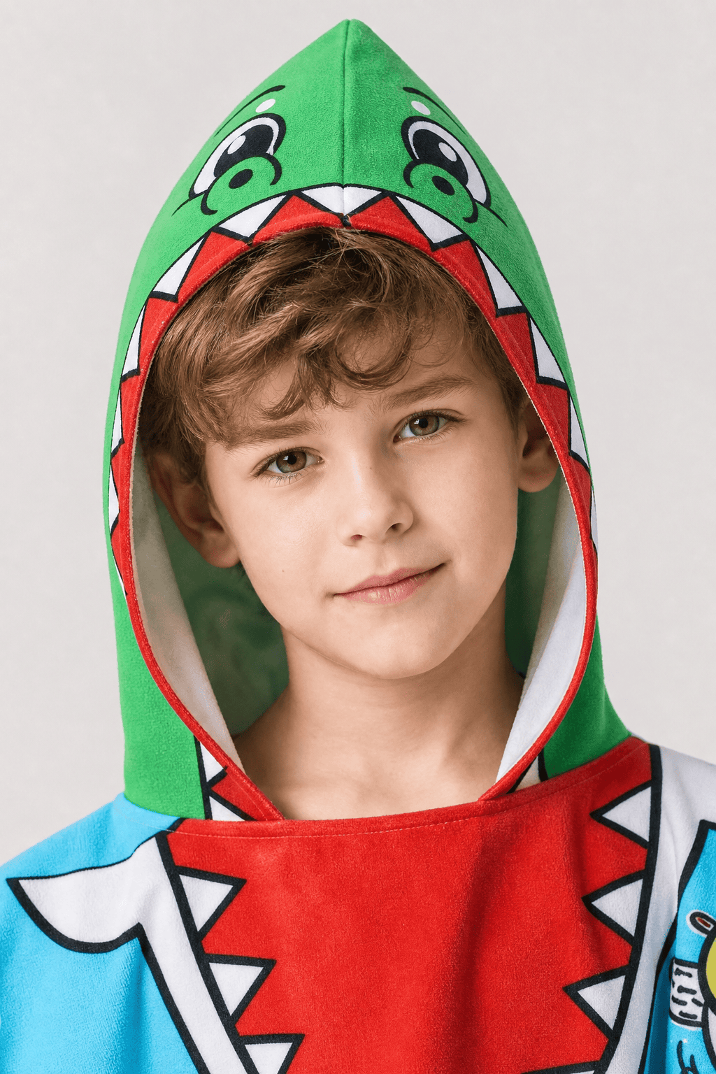 Poncho Plage Enfant Dinosaure