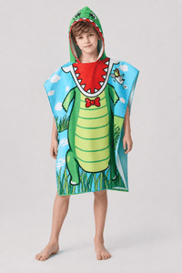 Poncho Plage Enfant Dinosaure
