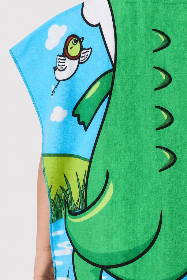 Poncho Plage Enfant Dinosaure