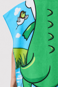 Poncho Plage Enfant Dinosaure