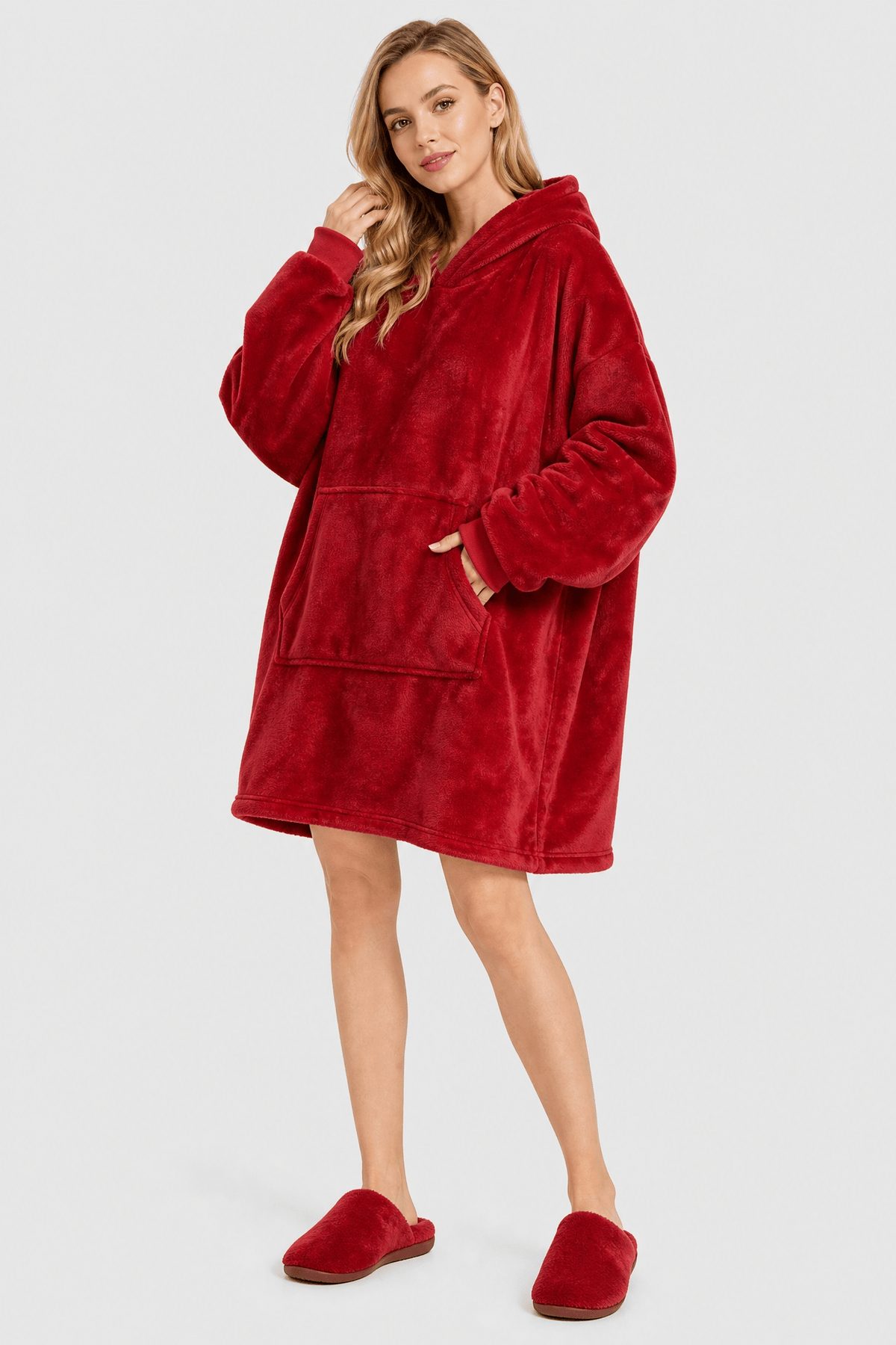 Poncho Plaid en Microfibre