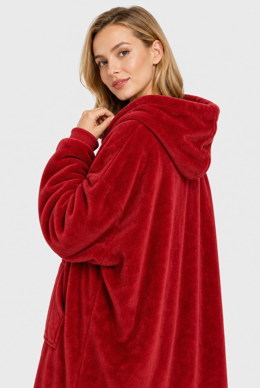Poncho Plaid en Microfibre