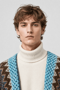 Poncho Plaid Long Homme