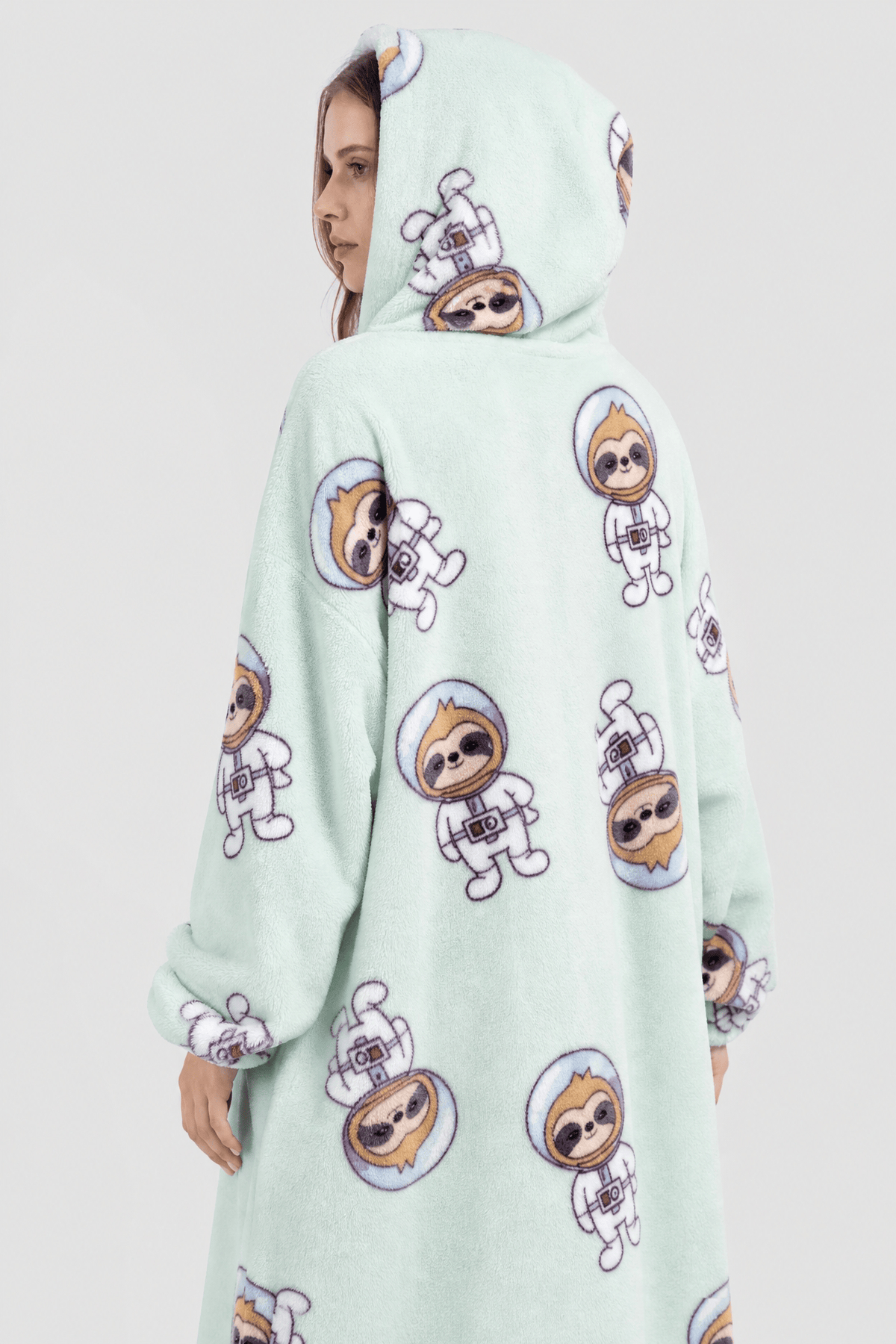 Poncho Plaid Polaire Capuche