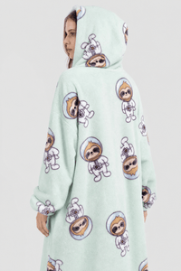 Poncho Plaid Polaire Capuche