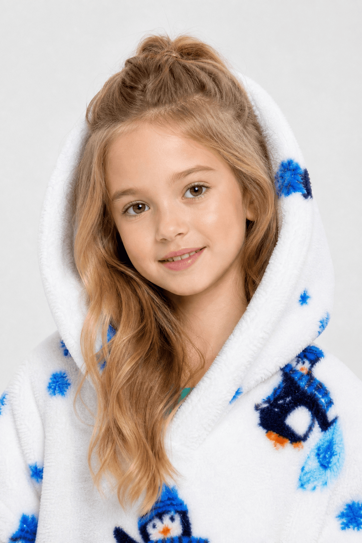Poncho Plaid Polaire Enfant