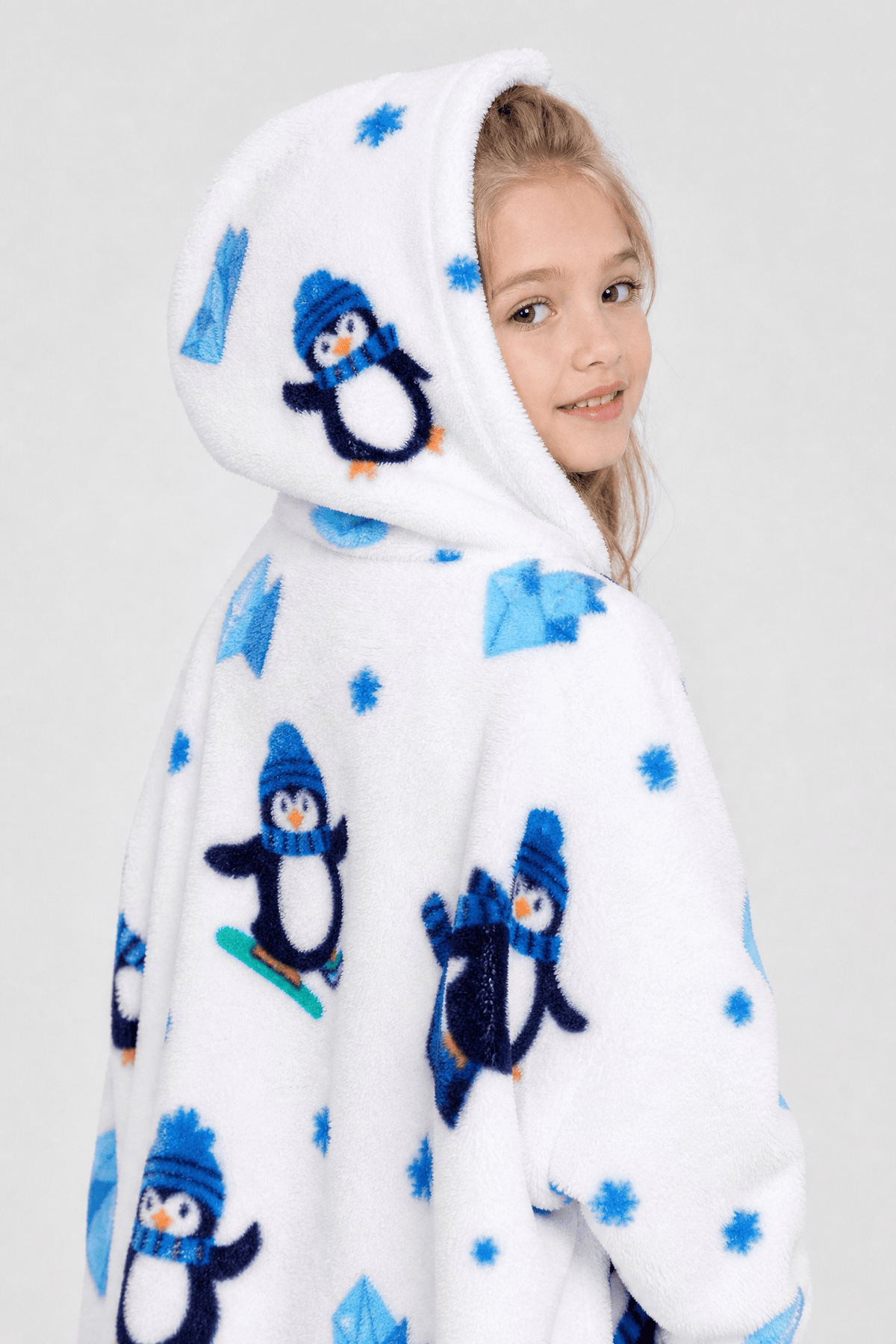Poncho Plaid Polaire Enfant