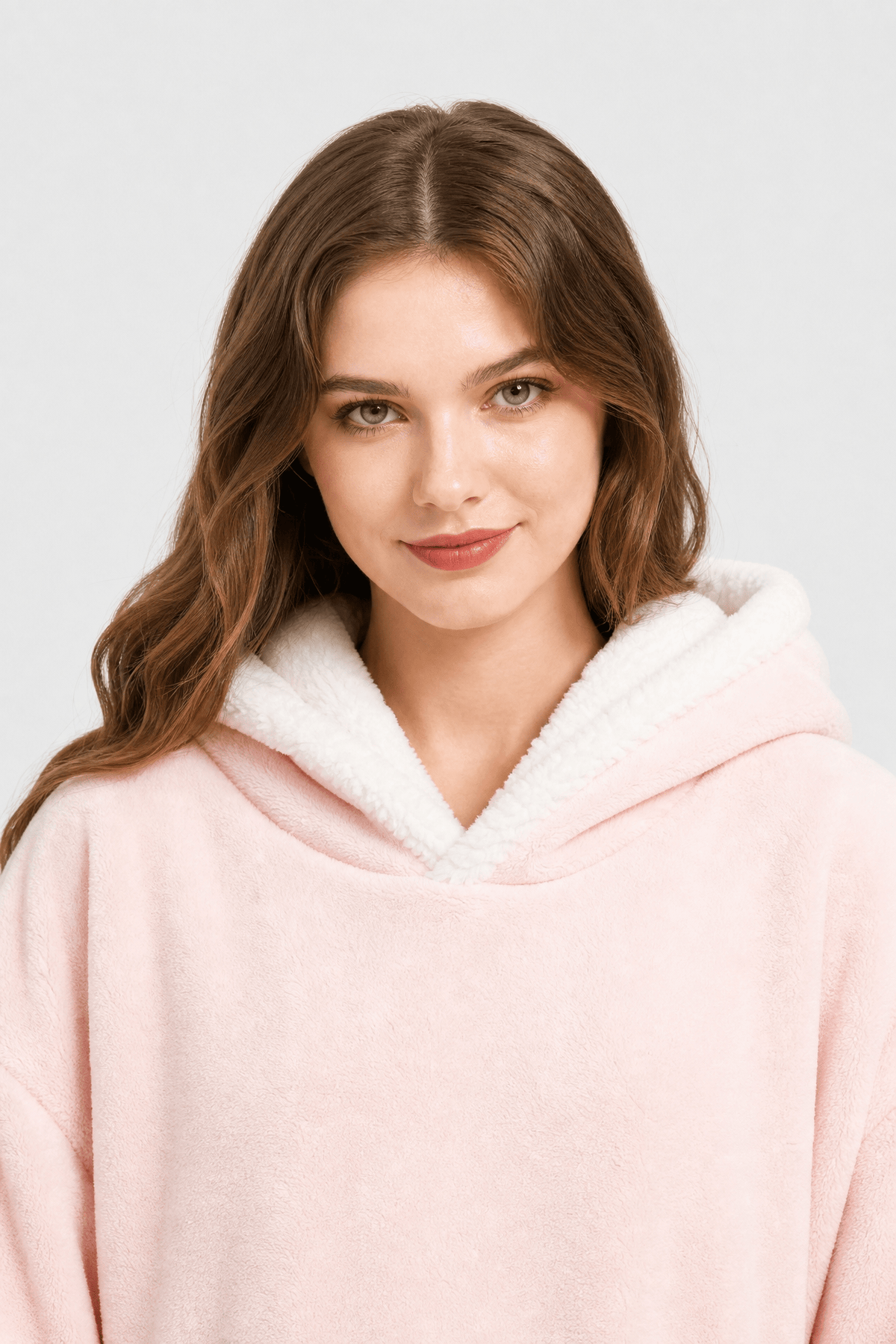 Poncho Plaid Polaire Femme