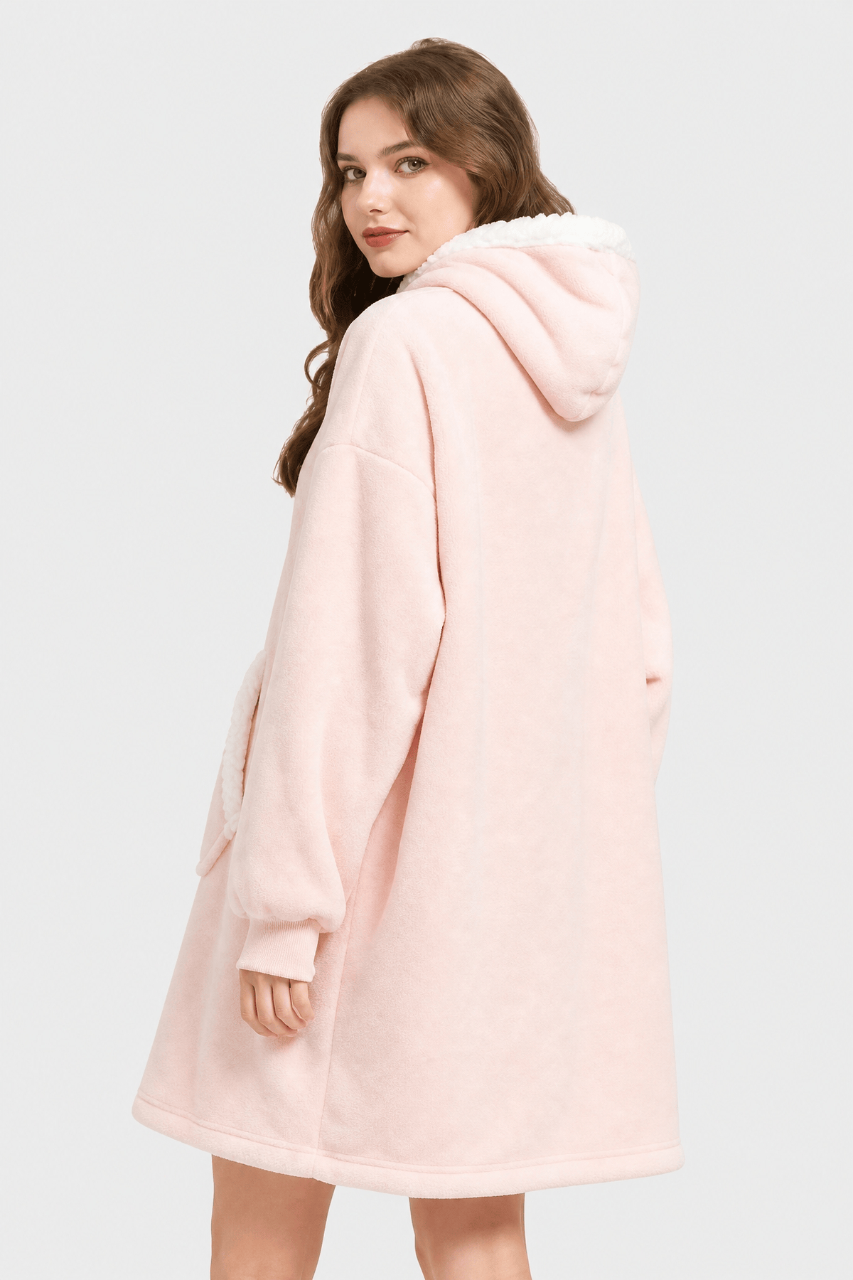 Poncho Plaid Polaire Femme