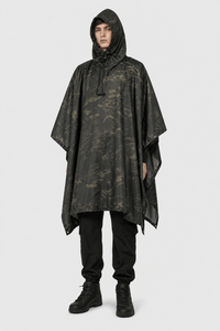 Poncho Pluie Imperméable Camouflage à Capuche