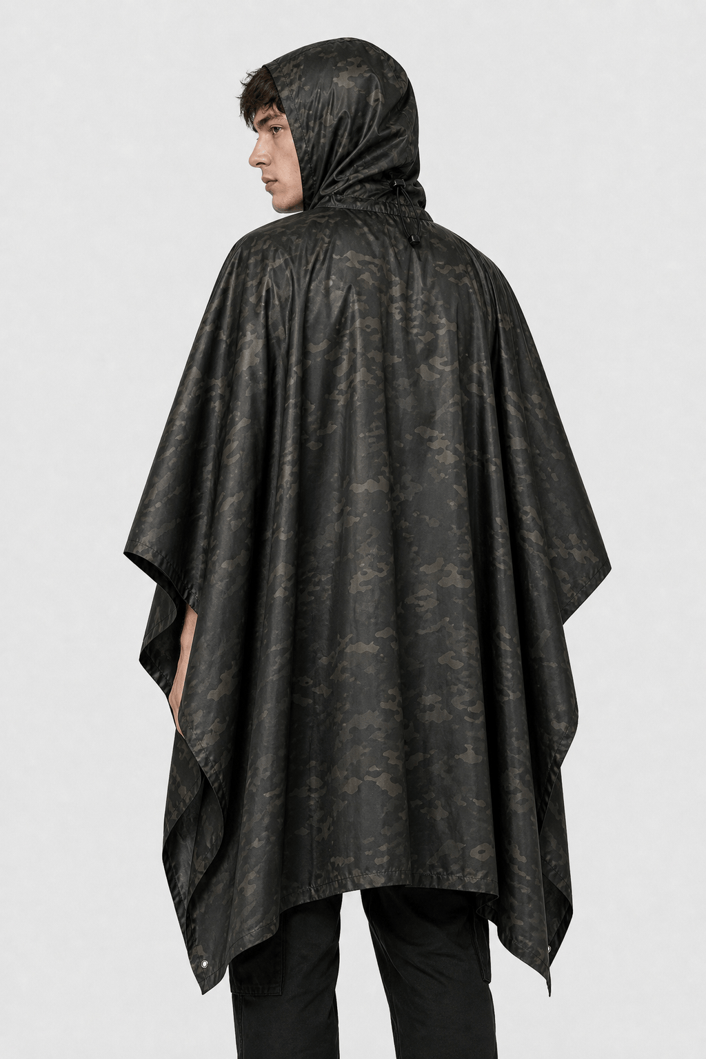 Poncho Pluie Imperméable Camouflage à Capuche