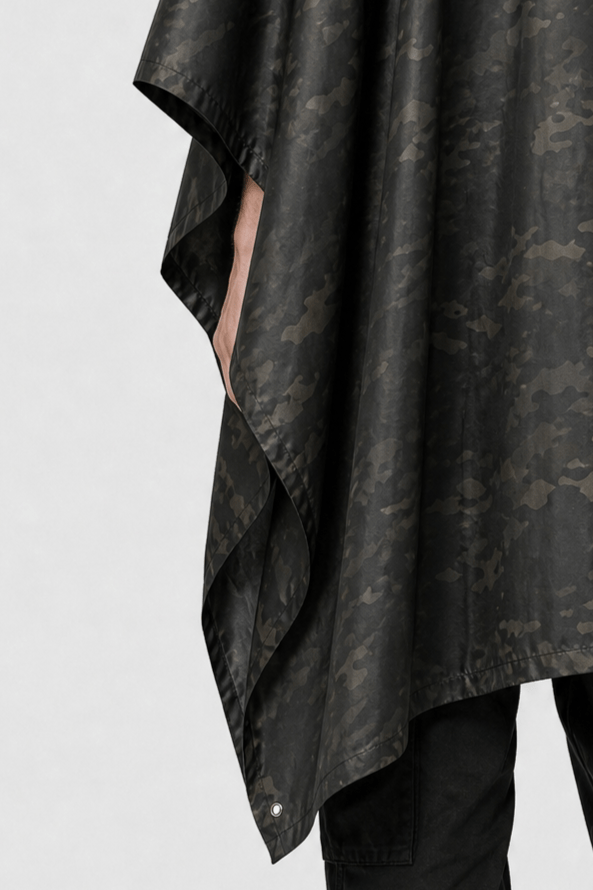 Poncho Pluie Imperméable Camouflage à Capuche