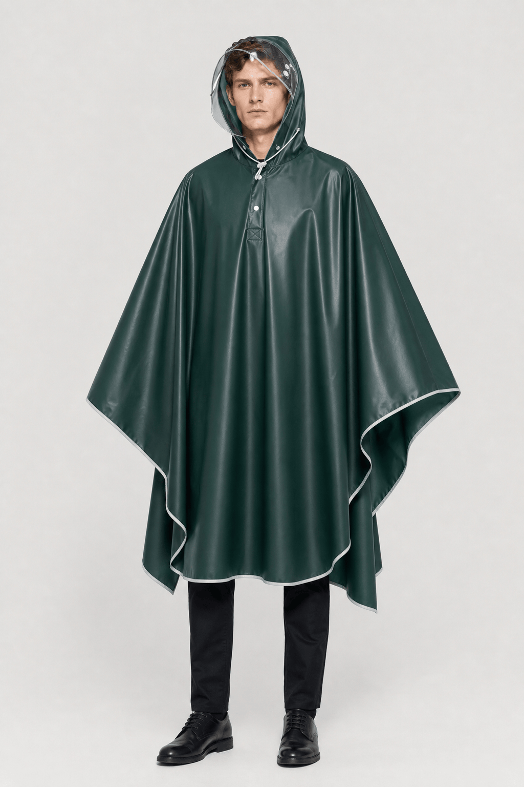 Poncho Pluie Vélo Capuche Transparente
