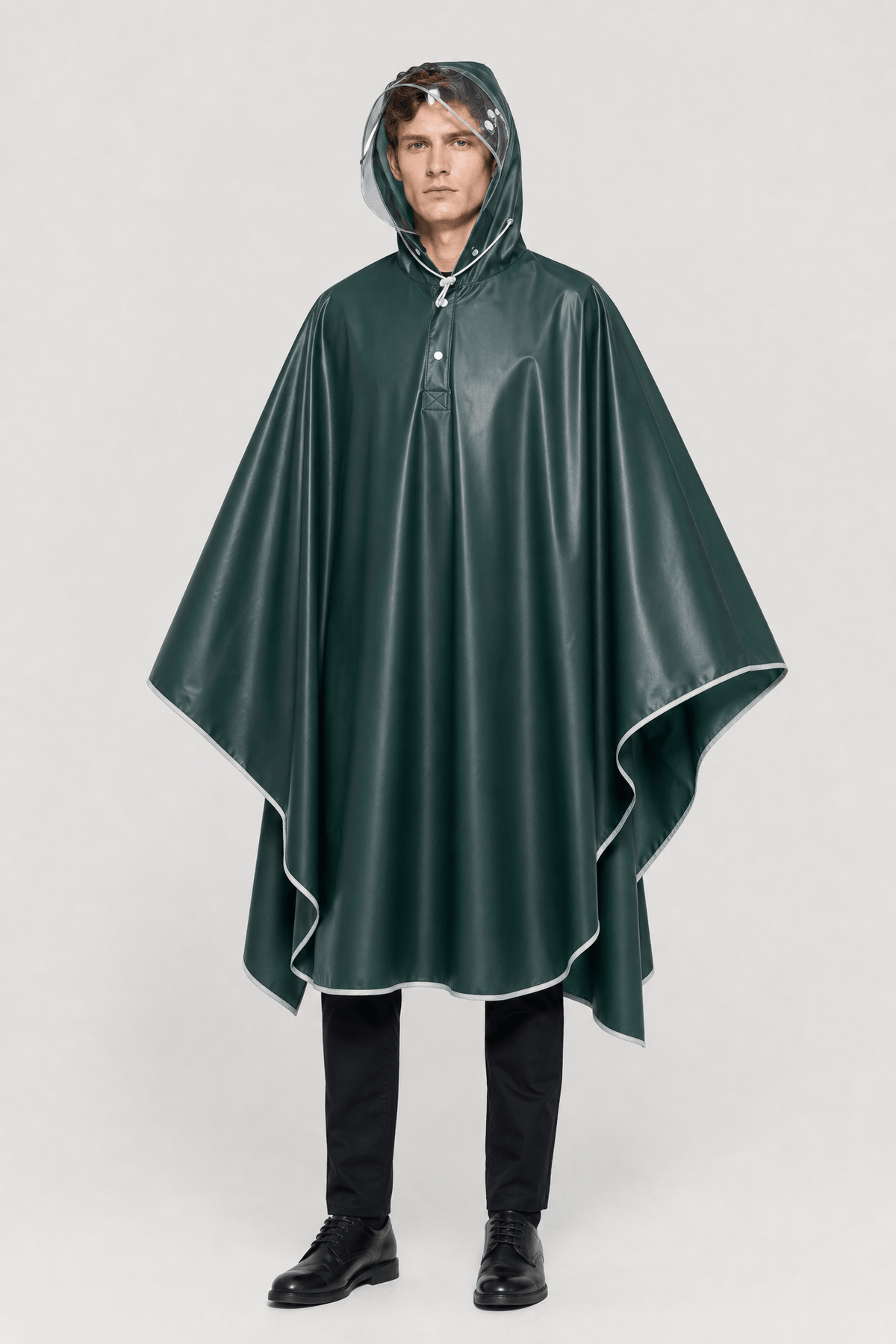Poncho Pluie Vélo Capuche Transparente